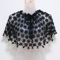 黒クロッシェケープ