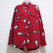 赤ペンギンボタンダウンシャツ【M】