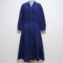 紺フリル付きワンピース