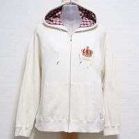 オフ白スノーフェアリーテール刺繍パーカー【4(L)】