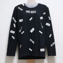 黒ロゴ長Tシャツ【L】