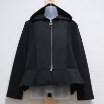 黒カメリアチャーム異素材コンビパーカージャケット【3(9号)】