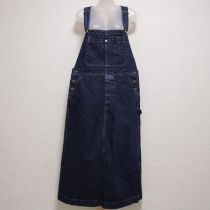 紺デニムサロペットスカート