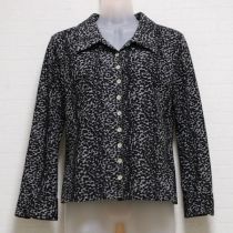 黒レオパードカットソー