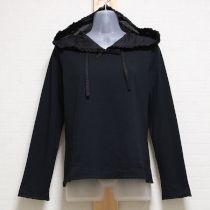 黒ローンフードカットソー【3(M)】