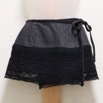 黒レース使いデニムタブリエ【S】