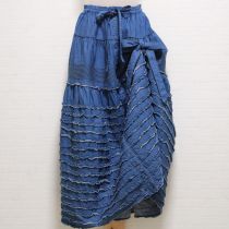 ブルーバージラデニムフリルスカート