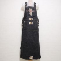 黒ラブテディ刺繍ジャンパースカート