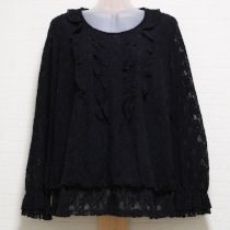 黒レースカットソー【11号】