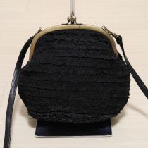 黒ピコフリル3WAYがま口バッグ