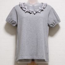 グレーリボン付きカットソー【4(L)】