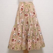 ピンク薔薇ブーケスカート【L】