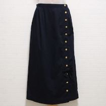 紺金ボタンスカート【M】