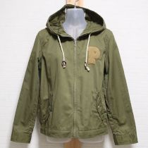 カーキサガラワッペンフード付きジャケット