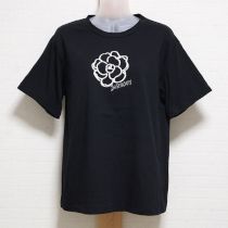 黒カメリアプリントTシャツ【3(9号)】