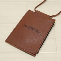 茶ロゴ入りスマホマルチショルダーバッグ