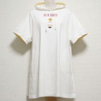 白ひまわり刺繍フード付きカットソーチュニック