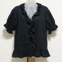 黒ローンオーバーブラウス