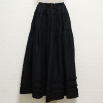 黒ピコフリルローンスカート