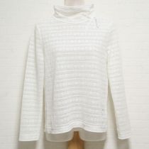 白ストレッチレースハイネックカットソー【3(9号)】