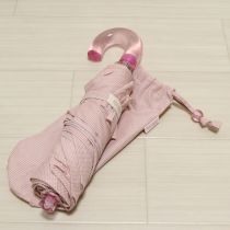 ピンクギンガム折り畳み傘