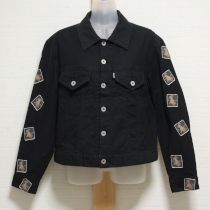 黒バンダナうさぎ刺繍ジャケット
