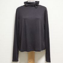 チャコールフラワーモチーフ付きカットソー【3(9号)】