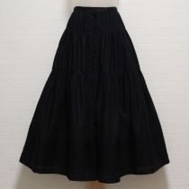 黒ピンタックローンスカート