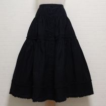 黒ピコフリル&ピンタックスカート