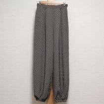黒ドットポリワイドパンツ【M】