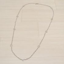 シルバーパール使いカメリアロングネックレス