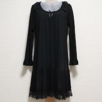 黒レース使いカットソーチュニック