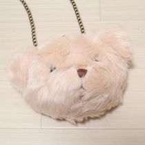 生成顔くまがま口ポシェット