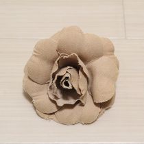 ベージュカメリアデニムコサージュ