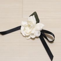 くちなしリボンミニコサージュ