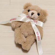 ベージュくまぬいぐるみコサージュ