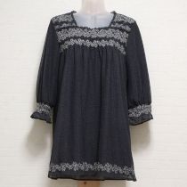 紺花刺繍チュールチュニック【9号】