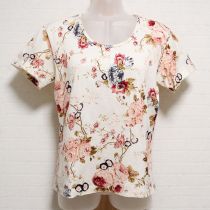 生成花プリントTシャツ【M】