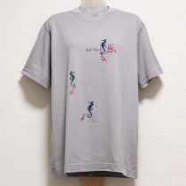 グレータツノオトシゴ刺繍Tシャツ【M】