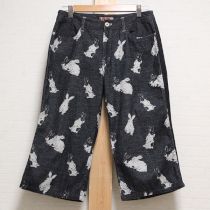 黒うさぎクロップドパンツ【L】