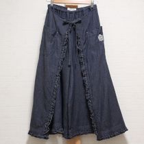 紺フロントラップリボンパンツ