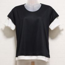 白×黒レイヤー風Tシャツ