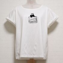 白香水瓶ptカットソー
