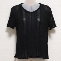 黒透かし編みセーター【L】