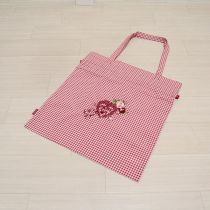 赤アンジェリークローズ刺繍巾着トートバッグ