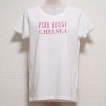 白ロゴプリントTシャツ