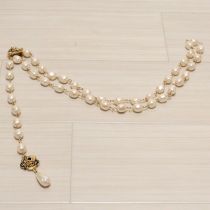 ゴールドカメリア付きパールベルト