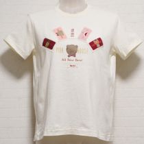生成顔くまプリントワッペンTシャツ【L】