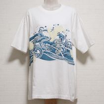 白和柄Tシャツ【M】