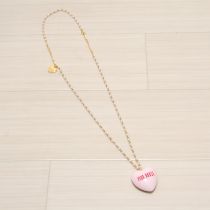 ピンクハートモチーフネックレス
